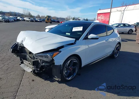 2019 Hyundai Veloster Turbo z USA, uszkodzony, nr VIN KMHTH6AB9KU014446